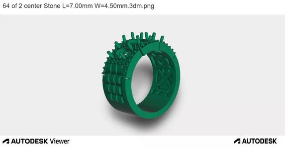 Cascade Triple Stone Ring