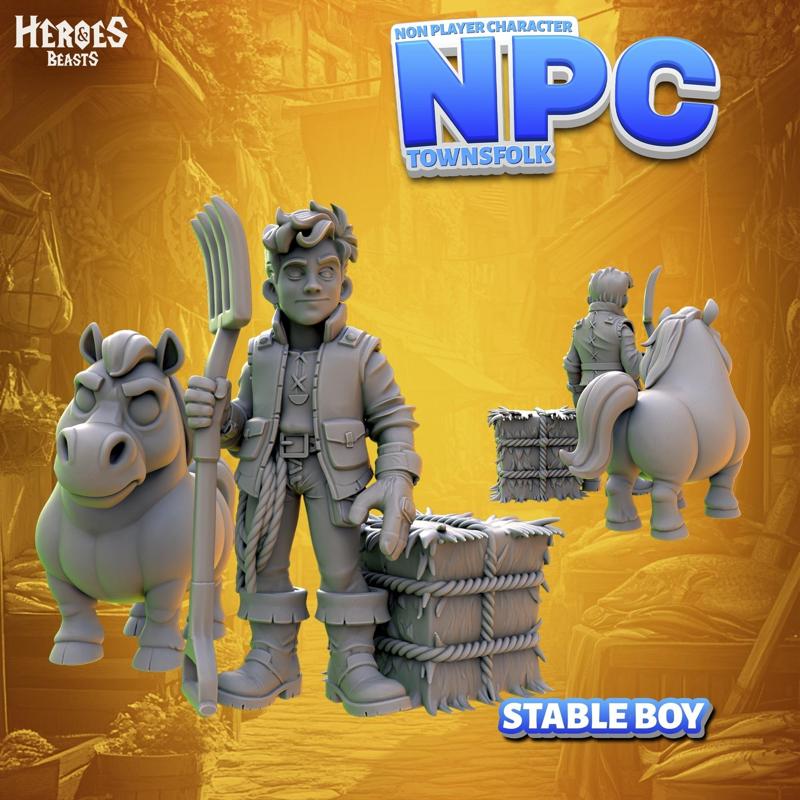 Stable Boy + Horse + Hay