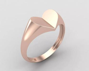 lightweight minimal heart ring 105-MW