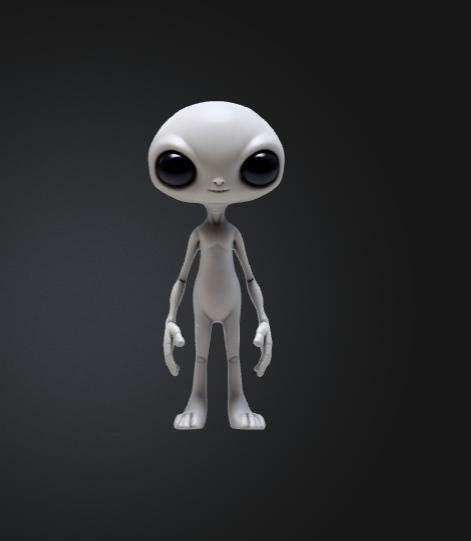 Cute Grey Alien - Classic Alien in Tender Version