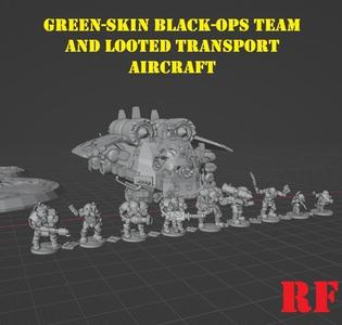 greenskins black-ops team & looted transport (6mm / 8mm scale)