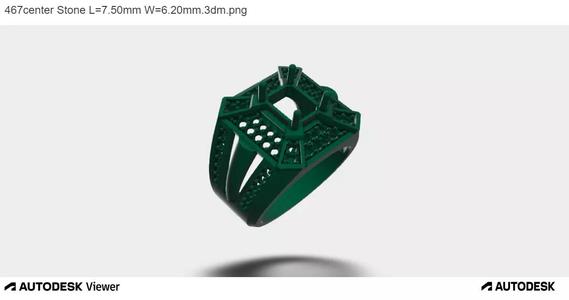 Men Ring With Asscher Cut Center Stone