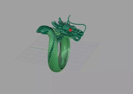 Men Dragon ring 3d print model