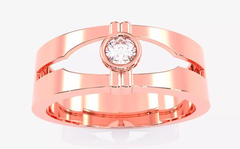Mens Solitaire Ring 3dm stl renders details