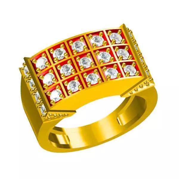 JCD Format Mens gold round cut engagement rings 3design price