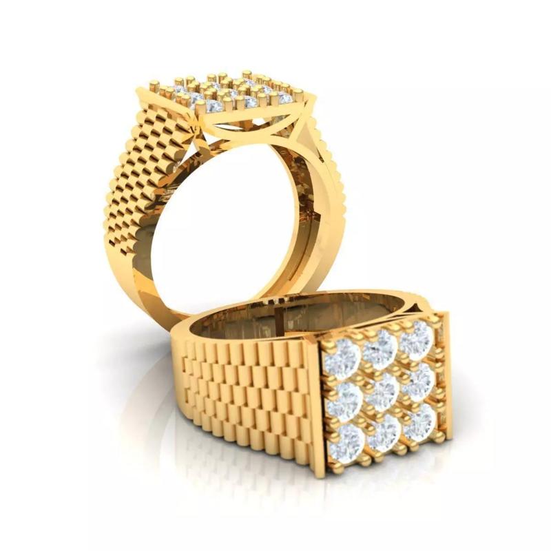 MENS Diamond ring - 3d printable design