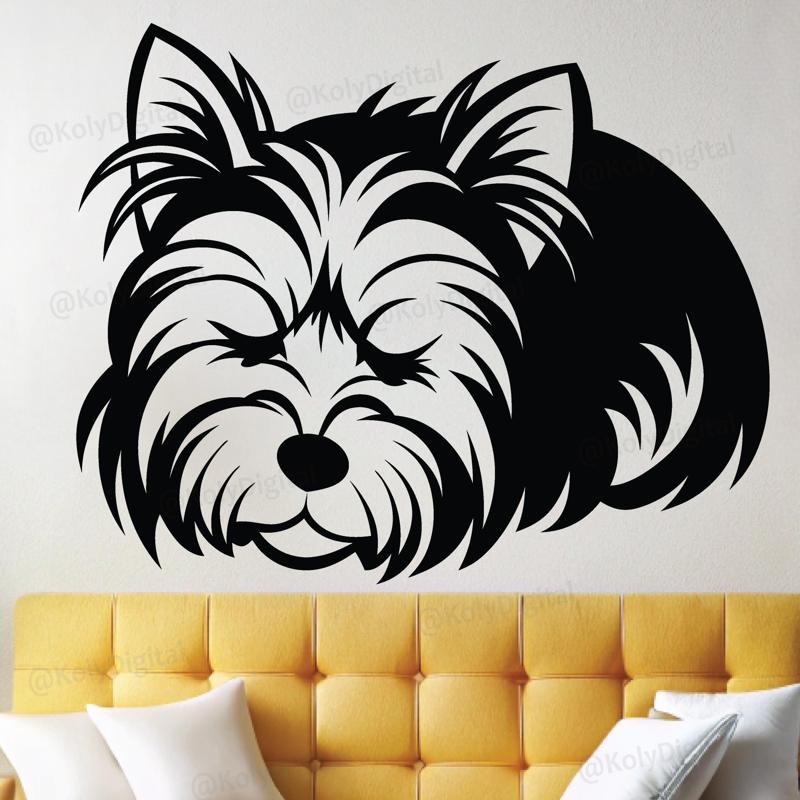 Shih Tzu dog sleeping wall art