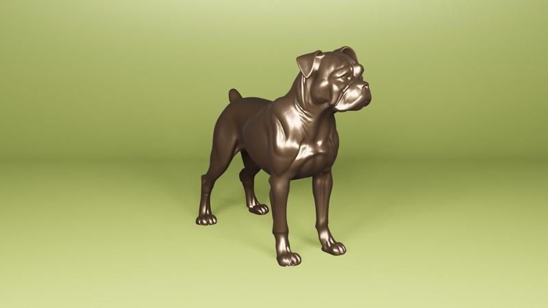 Printable Boxer Dog 3D Model STL – High-Detail 3D Dog Model for 3D Printing