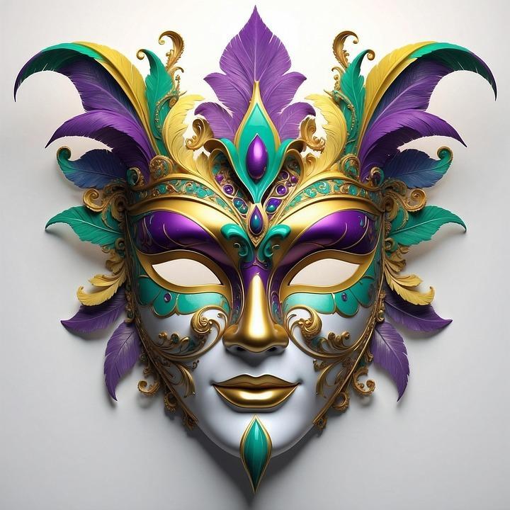 2186 Venetian Carnival Mask Color 3D Model, magic, dragon, serpent, mask, gnome, gorgon, venetian carnival, wild, fox, monster, cat, fair, witch, werewolf, horror, beast, snake, troll, skeleton dance