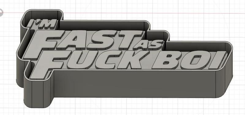 Fast AF Boi Car Freshie Silicone Mold Housing