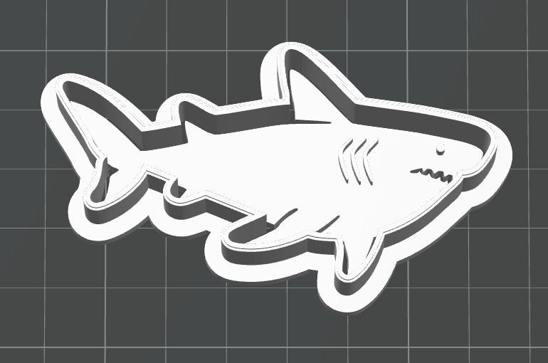 Shark Cookie Cutter + Stamp