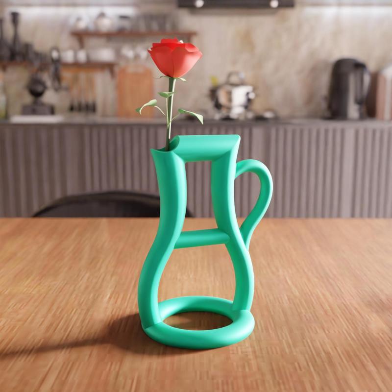 3D Water Jug Vase STL File - 061