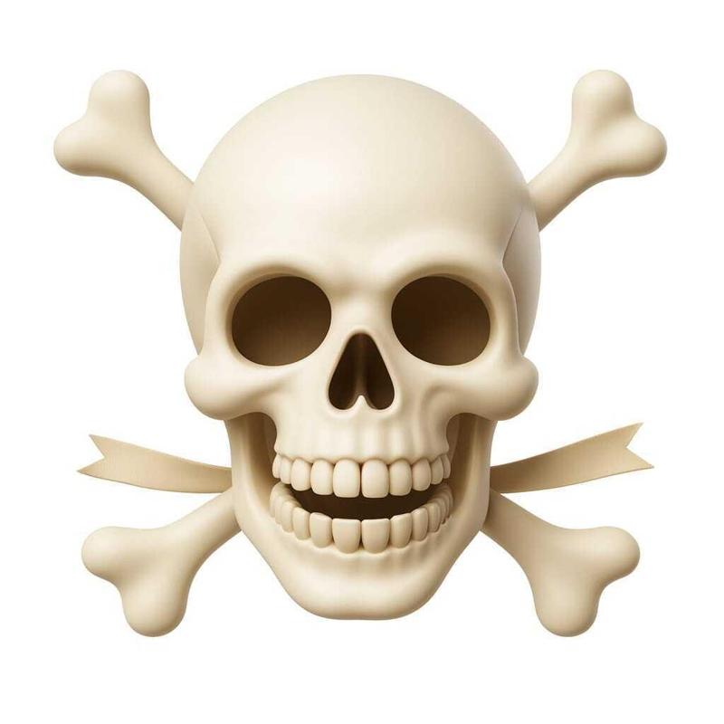 Skull and Crossbones – Pirate Style 3D Printable Model