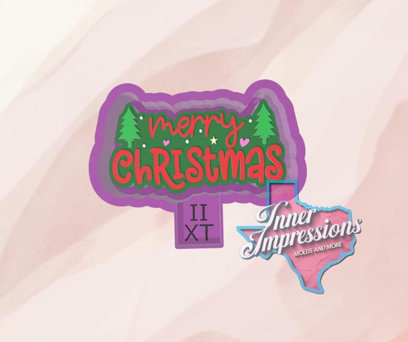 Merry Christmas Freshie Mold