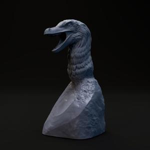 Velociraptor bust - pre supported