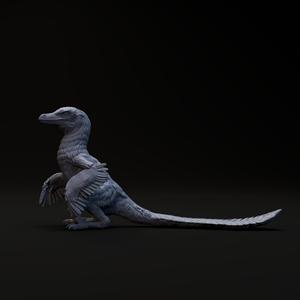Velociraptor dinosaur sitting 1-20 scale pre-supported dinosaur