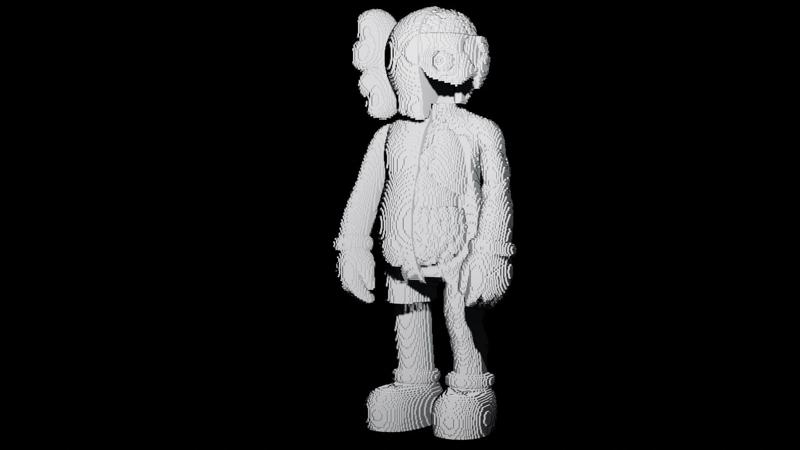 Voxel flayed kaws