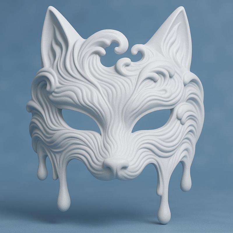 Water Kitsune Mask