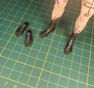 Bare feet custom for marvel legends Petites