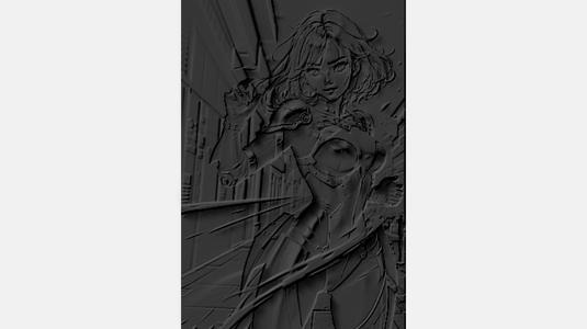 3D Female Warrior Art