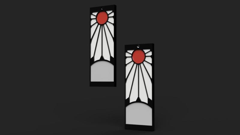 Demon Slayer - Tanjiro Kamado's Hanafuda Earrings