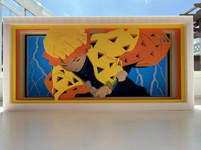 Zenitsu Demon Slayer Shadow / Light Box