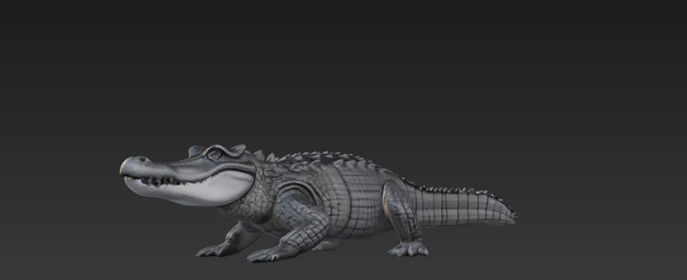 American Alligator STL – Realistic 3D Printable Reptile Model