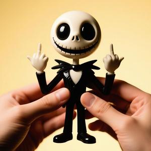 Jack Skellington Middle Finger - HALLOWEEN DECORATIONS