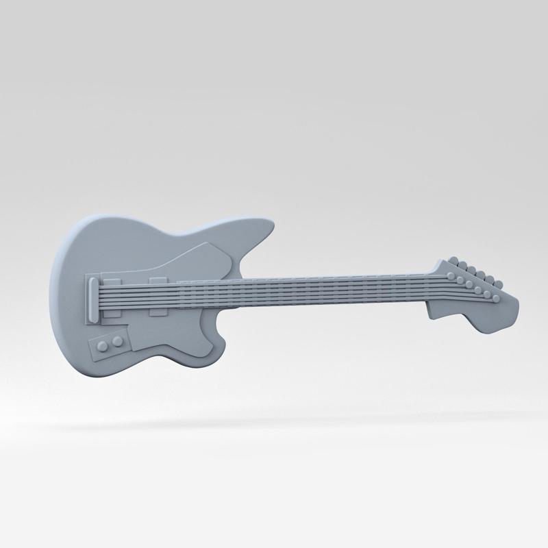 Electric guitar STL model for 3D printing | Guitar 02