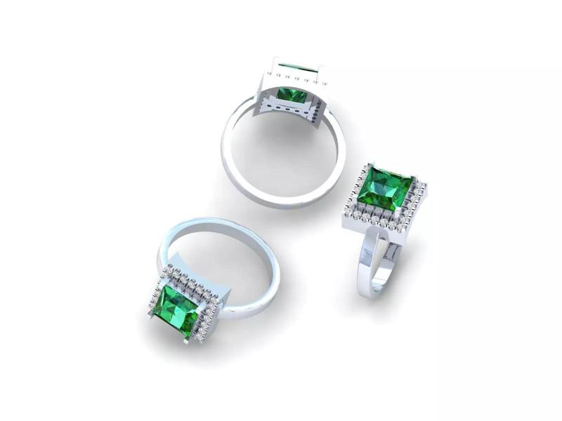 EMLR-004 PRINCESS FANCY DIAMOND RING