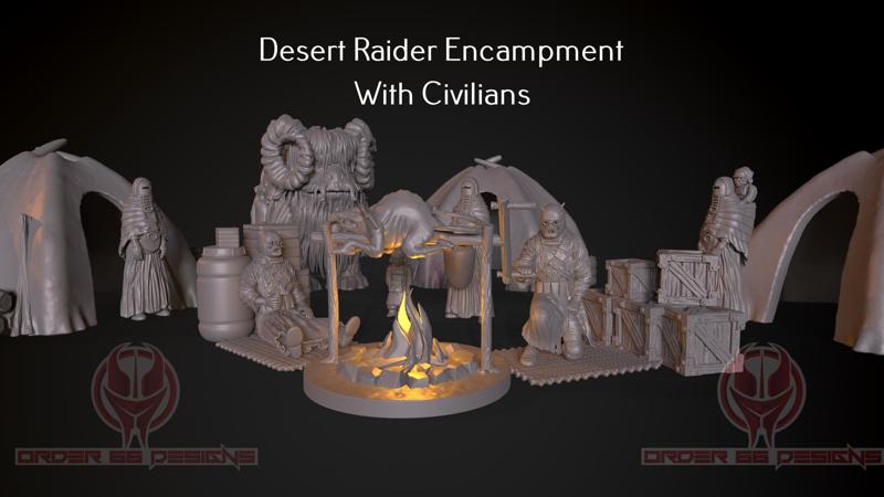 Desert Raider Encampment Terrain - Legion Scale