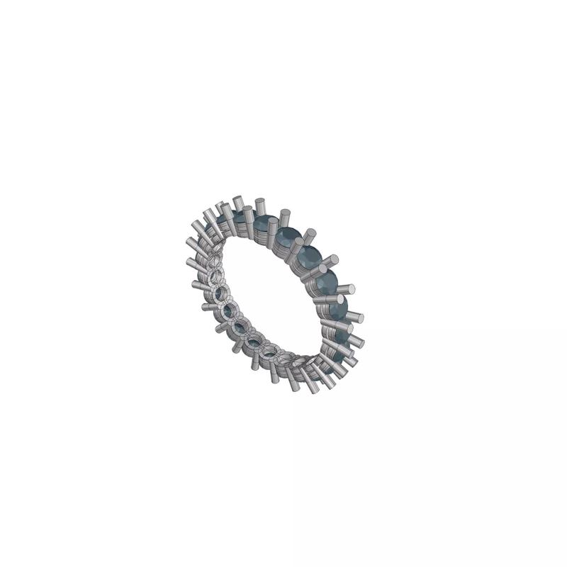 Eternity Diamond Ring 3D Model Ring Size 7