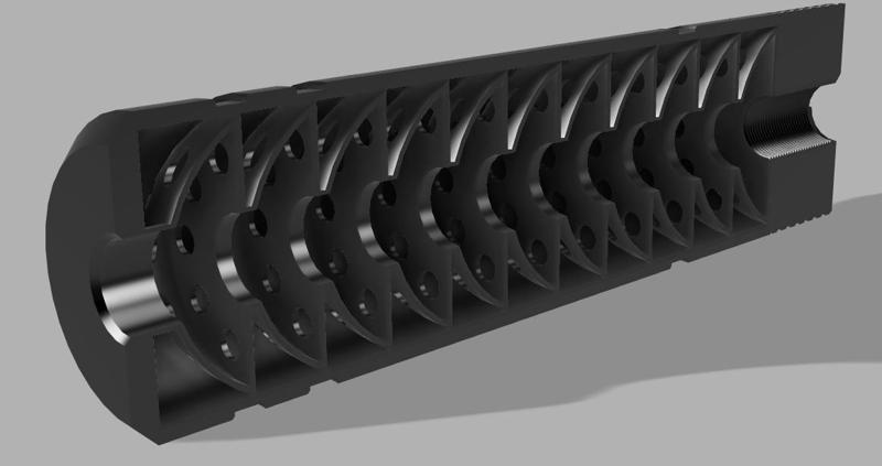 Baffled airsoft suppressor