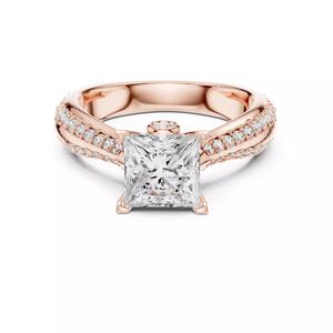 Euro Shank Princess Cut Diamond Engagement Ring 3DM STL Video
