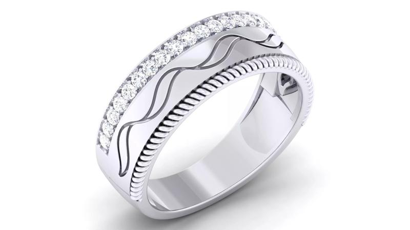 Couple Band Ring 3dm mgx render detail