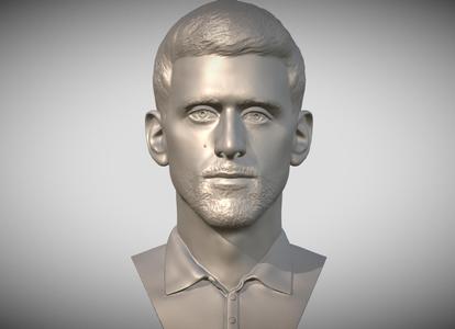 Novak Djokovic bust for 3D printing