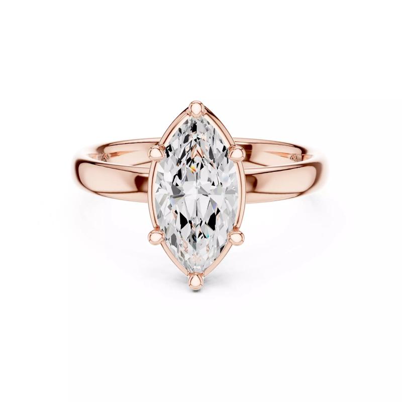 Solitaire Marquise Diamond Engagement Wedding Ring 3DM STL Video