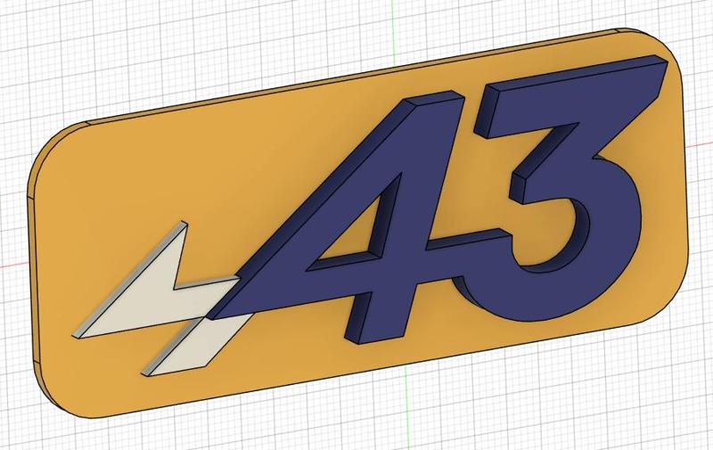 Franco Colapinto Alpine 43 logo with backplate