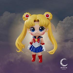 Sailor Moon chibi - The Moon Warrior in adorable version