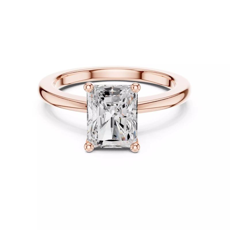 Solitaire Radiant Cut Diamond Engagement Ring 3DM STL Video