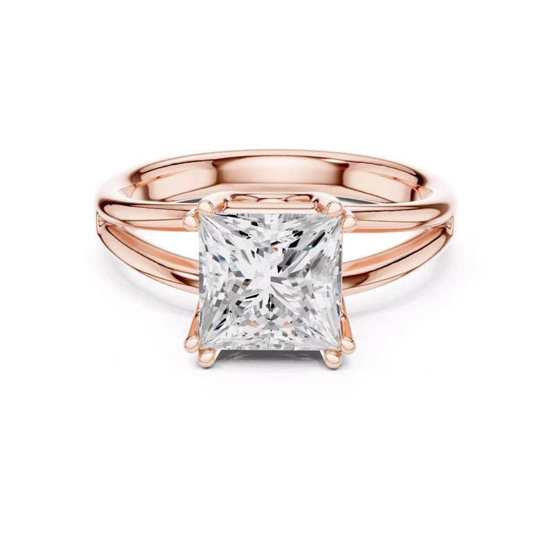 Solitaire Princess Diamond Split Shank Wedding Ring File Video