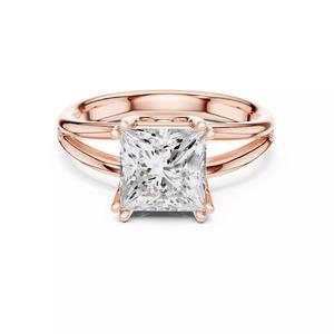 Solitaire Princess Diamond Split Shank Wedding Ring File Video