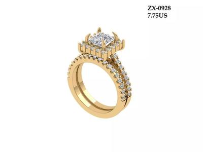 Solitaire Princess Bridal Set