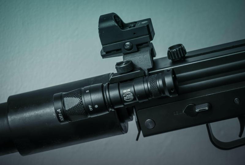 JG Mac-10 tri-rail mount