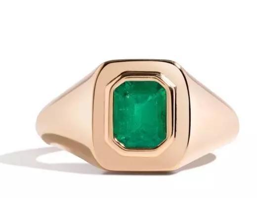 Bold Radiant Solitaire Signet Ring