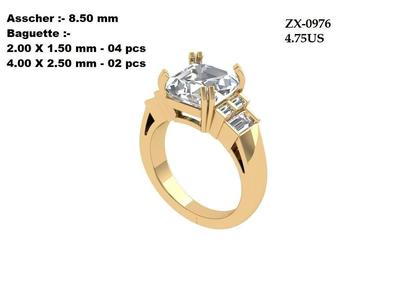 Asscher Solitair Ring