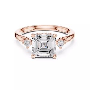 Asscher Cut Diamond Engagement Wedding Ring 3DM STL Video
