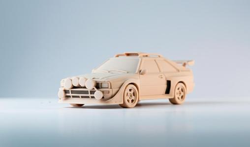 Audi Quattro Group B 3D Model Scale