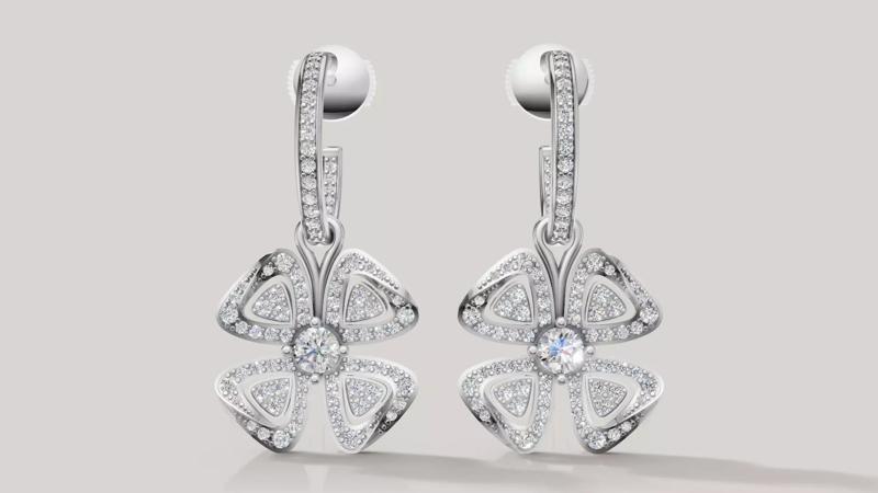 Flower Fiorever Earrings 3d print model C 72