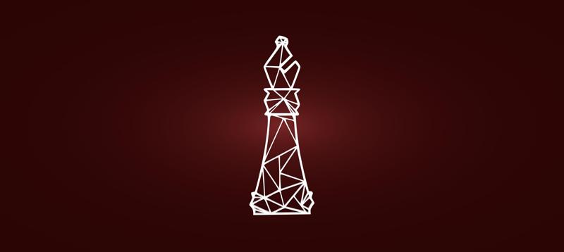 Decorative mural, chess, bishop